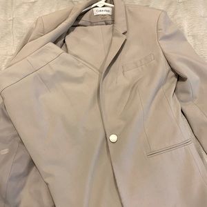 Calvin Klein EUC Beige Work Suit ~ Jacket, Skirt & Pants!!!